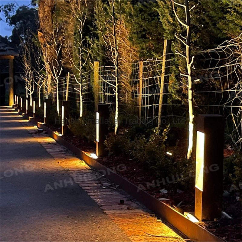 Rustic style metal art lights For Park Project